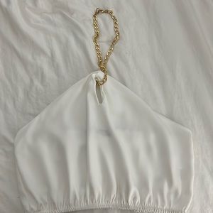 Cropped Chain Halter top
